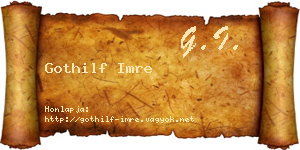 Gothilf Imre névjegykártya